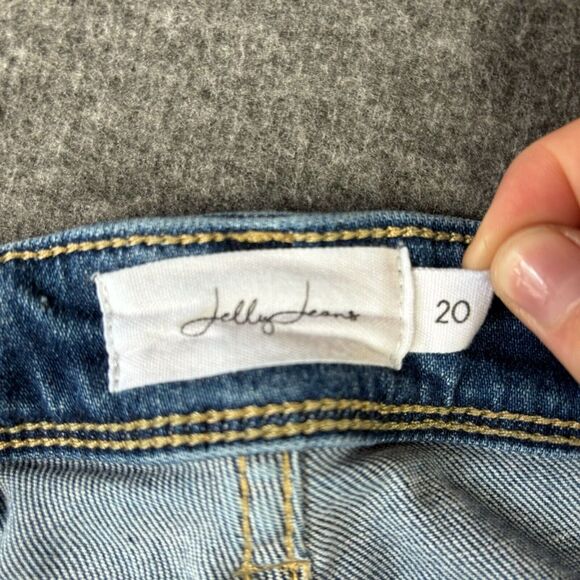 Jelly Jeans Womens Size 20 Raw Hem Distressed Stretchy - Picture 7 of 11